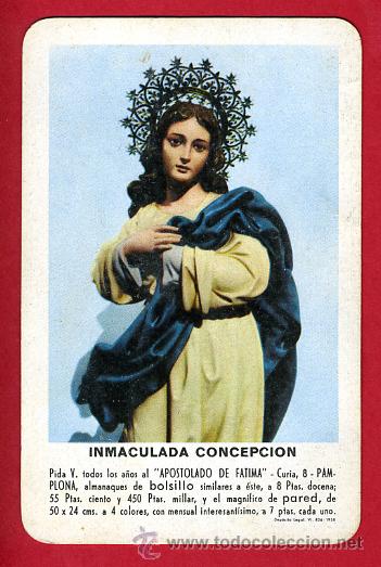 Colecionismo Calend&aacute;rios: CALENDARIO FOURNIER, PUBLICIDAD  IMACULADA CONCEPCION , 1959  , ORIGINAL ,CAL5439