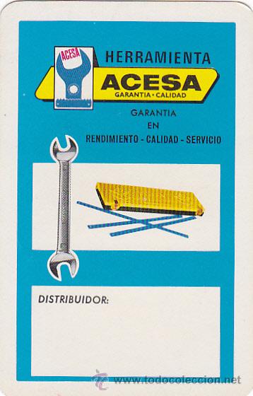 Coleccionismo Calendarios: CALENDARIO BOLSILLO FOURNIER 1972 HERRAMIENTAS ACESA