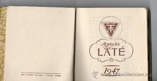 Collectionnisme Calendriers: AGENDA LAT&Eacute; EDICIONES TEJADA  A&Ntilde;O 1947 .CALENDARIO PARA 1948  7 X7 CM .NUEVA