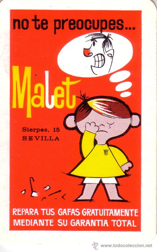Coleccionismo Calendarios: CALENDARIO DE BOLSILLO DE 1966 DE OPTICA MALET - SEVILLA