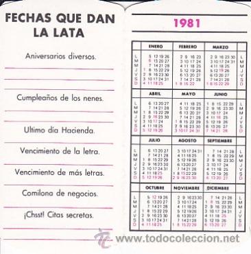 Coleccionismo calendarios: CALENDARIO DE SCHWEPPES DE 1981 DIPTICO - Foto 3