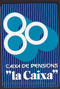 Colecionismo Calend&aacute;rios: CALENDARIO BOLSILLO PLASTICO CAIXA DE PENSIONS LA CAIXA 1980
