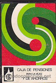 Colecionismo Calend&aacute;rios: CALENDARIO BOLSILLO CAJA DE PENSIONES PARA LA VEJEZ Y DE AHORROS 1974