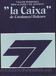 Colecionismo Calend&aacute;rios: CALENDARIO BOLSILLO CAJA DE PENSIONES PARA LA VEJEZ Y DE AHORROS 1977
