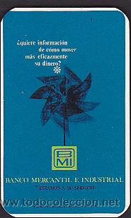 Colecionismo Calend&aacute;rios: CALENDARIO BOLSILLO BANCO MERCANTIL E INDUSTRIAL 1971