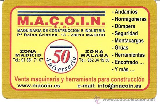 Sammeln von Kalendern: CALENDARIO FOURNIER 2009 M.A.C.O.I.N