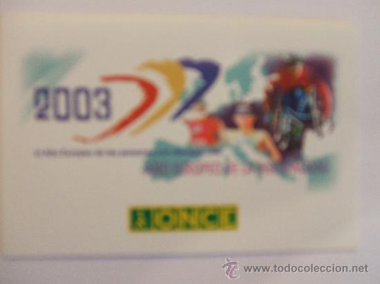 Coleccionismo Calendarios: calendario 2003 ONCE