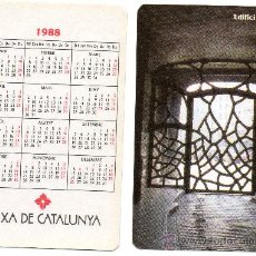 Coleccionismo Calendarios: CALENDARIO BOLSILLO. 1988. CAIXA CATALUNYA. CAJA CATALUÑA. CATALAN. BANCO. BANCOS. GAUDI. LA PEDRERA. Lote 30916965