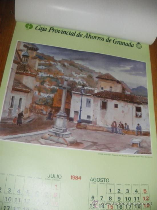 Coleccionismo Calendarios: ALMANAQUE, CUADROS DE LUGARES DE GRANADA. CAJA PROVINCIAL DE AHORROS.