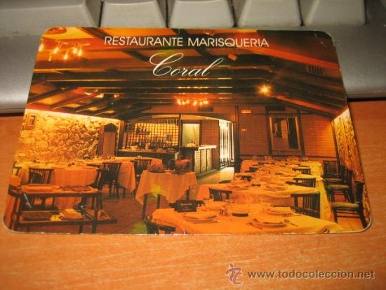 Coleccionismo calendarios: CALENDARIO PUBLICITARIO RESTAURANTE MARISQUERIA CORAL LA CORU&Ntilde;A 1999