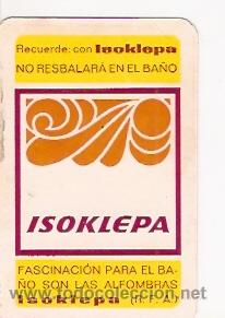 Colecionismo Calend&aacute;rios: CALENDARIO BOLSILLO ALFOMBRAS BA&Ntilde;O ISOKLEPA 1974