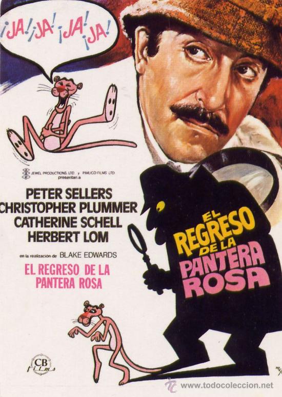 Coleccionismo Calendarios: Calendario de Caratula de Cine - El Regreso de la Pantera Rosa - Serie MP n&ordm; 161 - A&ntilde;o 1991