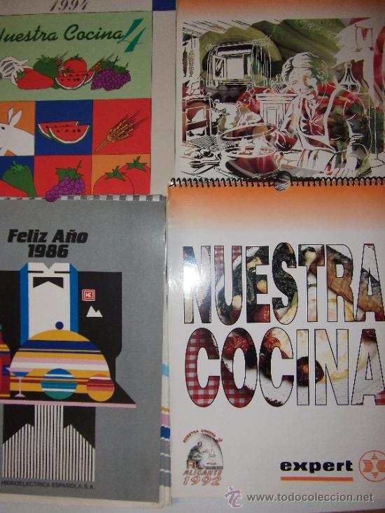 Coleccionismo Calendarios: CUATRO CALENDARIOS CON RECETAS DE COCINA-PROVINCIA ALICANTE-A&Ntilde;OS 90