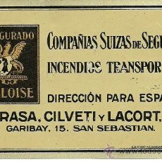 Coleccionismo Calendarios: (CA-1188)CALENDARIO DE BOLSILLO METALICO COMPAÑIAS SUIZAS DE SEGUROS AÑO 1926. Lote 31630147