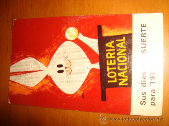 Sammeln von Kalendern: almanaque calendario de bolsillo, 1970 la loteria nacional