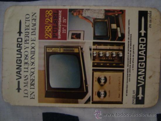 Coleccionismo calendarios: almanaque . calendario de bolsillo 1970 vanguard. televisores