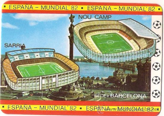 Coleccionismo calendarios: -52836 CALENDARIO FUTBOL MUNDIAL A&Ntilde;O 1982, ESTADIOS SEDE BARCELONA, DEPORTES