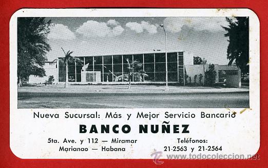 Sammeln von Kalendern: CALENDARIO PUBLICIDAD, BANCO NU&Ntilde;EZ , PLASTICO , CUBA , 1959 , ORIGINAL ,CAL6622