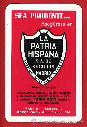 Collezionismo Calendari: CALENDARIO FOURNIER, PUBLICIDAD, PATRIA HISPANA SEGUROS , 1968 , CAL6734