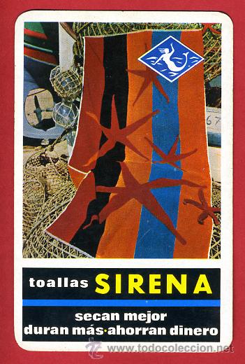 Collezionismo Calendari: CALENDARIO FOURNIER, PUBLICIDAD, TOALLAS SIRENA , 1966 , CAL6768