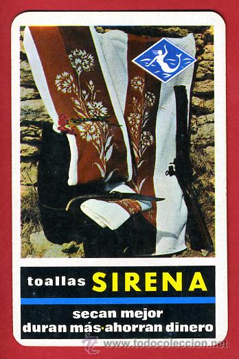 Collezionismo Calendari: CALENDARIO FOURNIER, PUBLICIDAD, TOALLAS SIRENA , 1966 , CAL6769