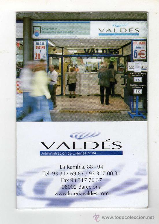 Coleccionismo Calendarios: CALENDARIO A&Ntilde;O 2009 &middot; ADMINISTRACI&Oacute;N DE LOTER&Iacute;AS VALD&Eacute;S (BARCELONA)