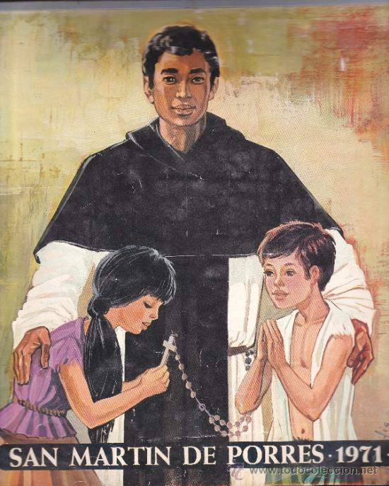Coleccionismo Calendarios: CALENDARIO RELIGIOSO DEL A&Ntilde;O 1971--SAN MARTIN DE PORRES
