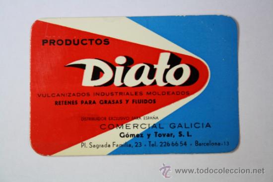 Collectionnisme Calendriers: Calendario Publicidad productos Diato, Comercial Galicia, A&ntilde;o 1965