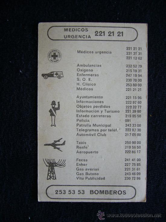 Coleccionismo Calendarios: Calendario. Telefonos &uacute;tiles del a&ntilde;o 1968.
