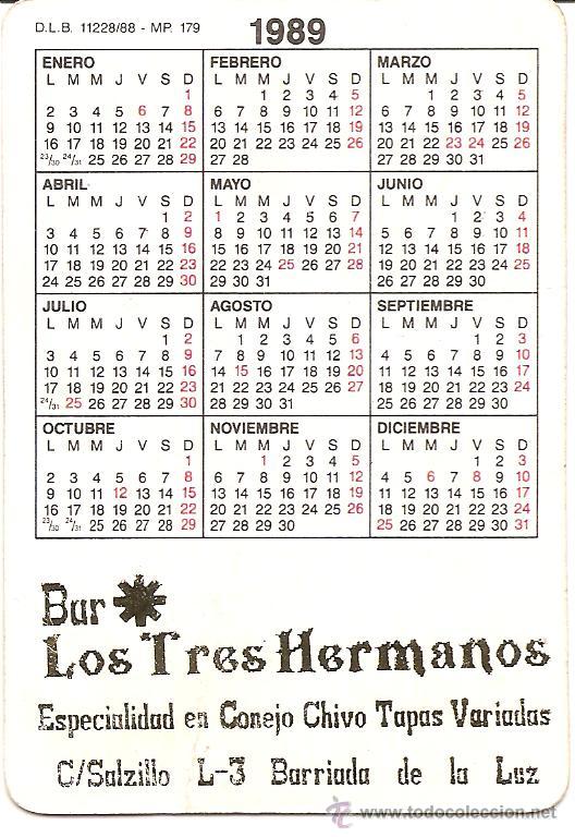 Coleccionismo calendarios: CALENDARIO DE BOLSILLO DEL MALAGA  1989 - Foto 2