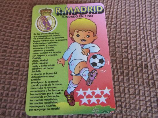 Colecionismo Calend&aacute;rios: CALENDARIO FUTBOL REAL MADRID, A&Ntilde;O 1995, CON PUBLICIDAD, SERIE MC 175, DEPORTES