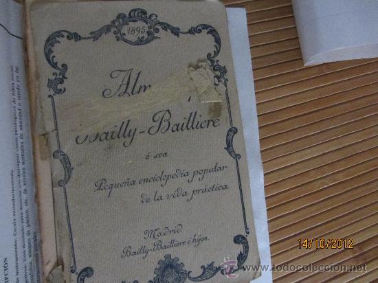 Collectables Calendars: almanaque bailly-bailliere, enciclopedia de la vida prtactica, 1895