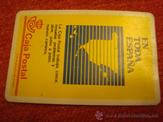 Coleccionismo calendarios: antiguo calendario de bolsillo fournier caja postal 1987