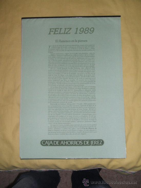 Colecionismo Calend&aacute;rios: CALENDARIO DE PARED 1989 -CAJA DE AHORROS DE CADIZ - EL FLAMENCO Y LA PINTURA