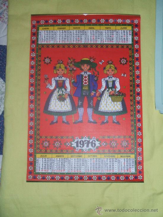 Colecionismo Calend&aacute;rios: CALENDARIO DE PARED  1976