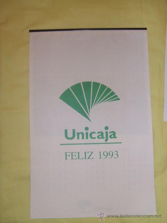 Colecionismo Calend&aacute;rios: CALENDARIO DE PARED 1993 UNICAJA
