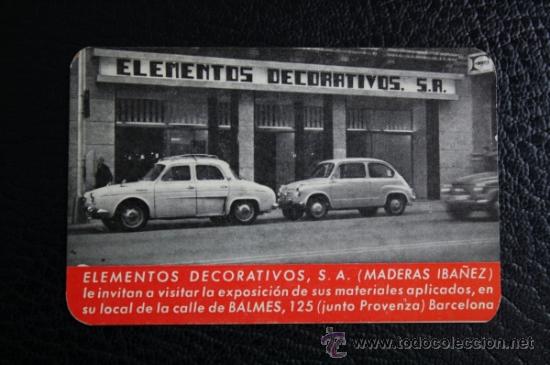 Coleccionismo calendarios: Calendario Publicitario A&ntilde;o 1965 - Elementos Decorativos -Seat 600 - Ref/43