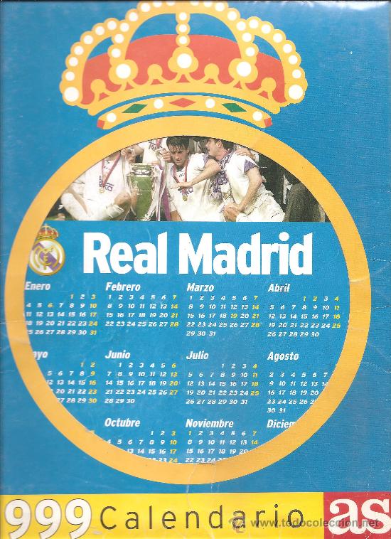 Coleccionismo calendarios: CALENDARIO DEL REAL MADRID 1999