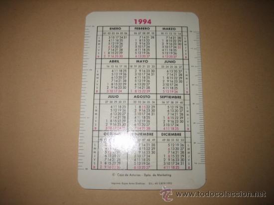 Coleccionismo calendarios: CALENDARIO  CAJA DE  ASTURIAS 1994 - Foto 2