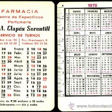 Coleccionismo Calendarios: CALENDARIOS BOLSILLO - FARMACIA 1970. Lote 35849962