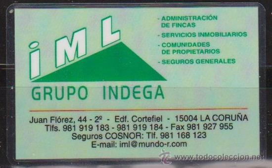 Colecionismo Calend&aacute;rios: Calendario Bolsillo IML Grupo Indega 2012 Plastificado Pocket Calendar Kalender Calendrier Kalendar