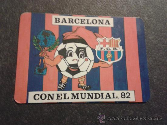 Coleccionismo calendarios: calendario de bolsillo 1982 escudo bar&ccedil;a f&uacute;tbol club fc cf barcelona con el mundial de f&uacute;tbol 82