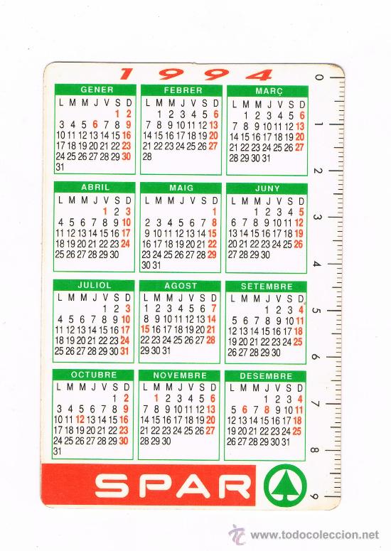 calendario del año 1994 spar Comprar Calendarios antiguos en