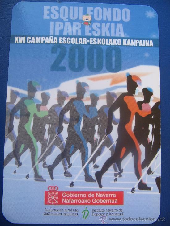 Coleccionismo calendarios: CALENDARIO BOLSILLO DEPORTE. ALPINISMO (ESQUI FONDO. GOBIERNO NAVARRA) 2000