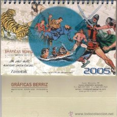 Coleccionismo Calendarios: CALENDÁRIO DE MESA CON PORTADAS DE TEBEOS. GRÁFICAS BERRIZ 2005. Lote 36070287