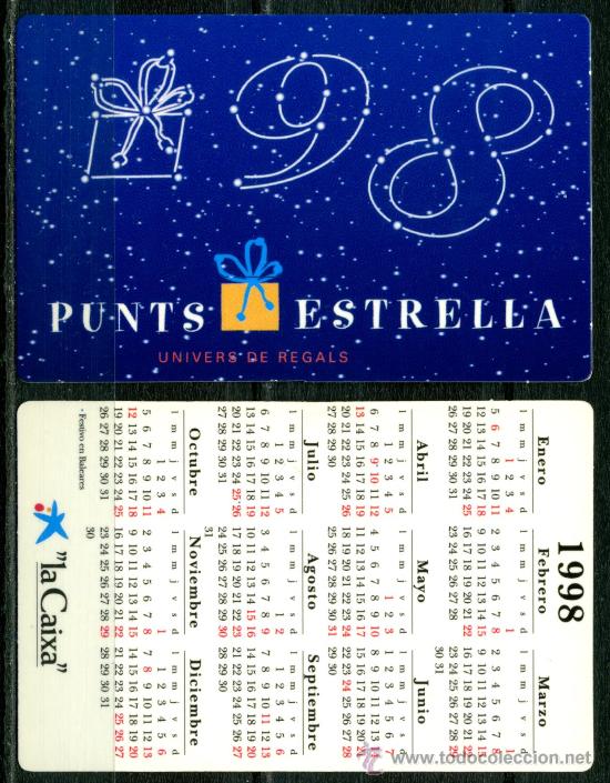 Coleccionismo Calendarios: Calendarios de Bolsillo - LA CAIXA 1998 Cast.