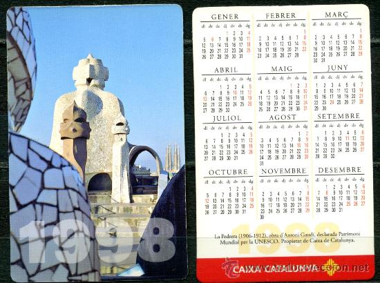 Coleccionismo Calendarios: Calendarios Bolsillo - CAIXA D'ESTALVIS DE CATALUNYA 1998