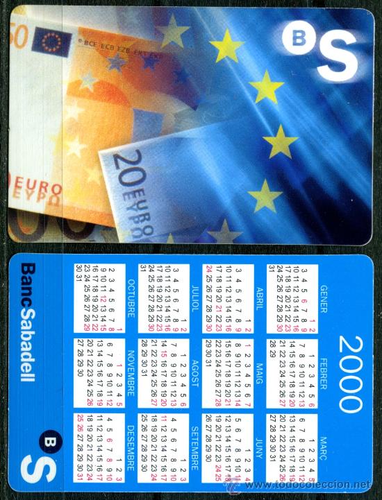 Colecionismo Calend&aacute;rios: Calendarios Bolsillo - BANC DE SABADELL 2000 Cat.