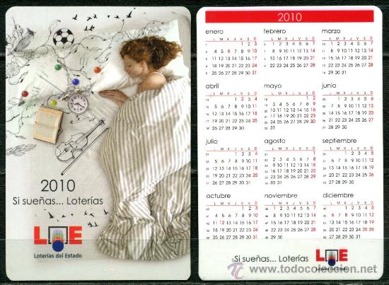 Coleccionismo Calendarios: Calendarios Bolsillo - LOTERIA NACIONAL 2010