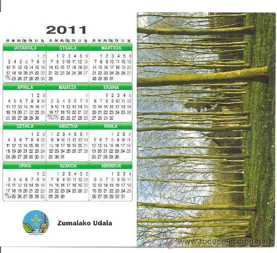 Coleccionismo calendarios: Calendario 2010-2011 En Vasco